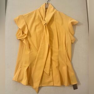 NWT Retro Stage Blouse - Women’s Small Yellow - Vintage Style Peplum